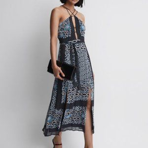 NWT REISS Aliana Printed Resort Midi Dress